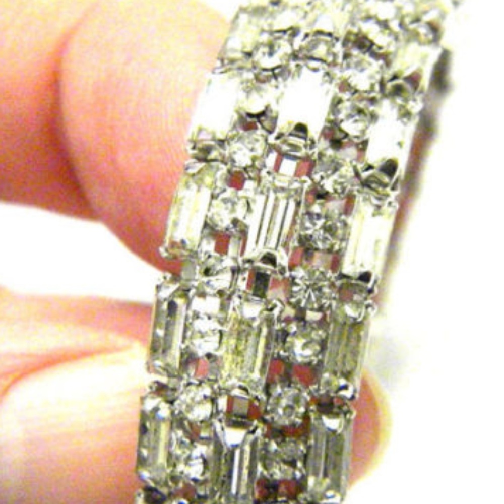 5 Row Rhinestone Vintage Bracelet